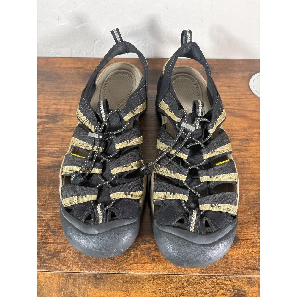 Keen Newport H2 Mens Black Gray Waterproof Hiking Sport Sandals 12 1001906